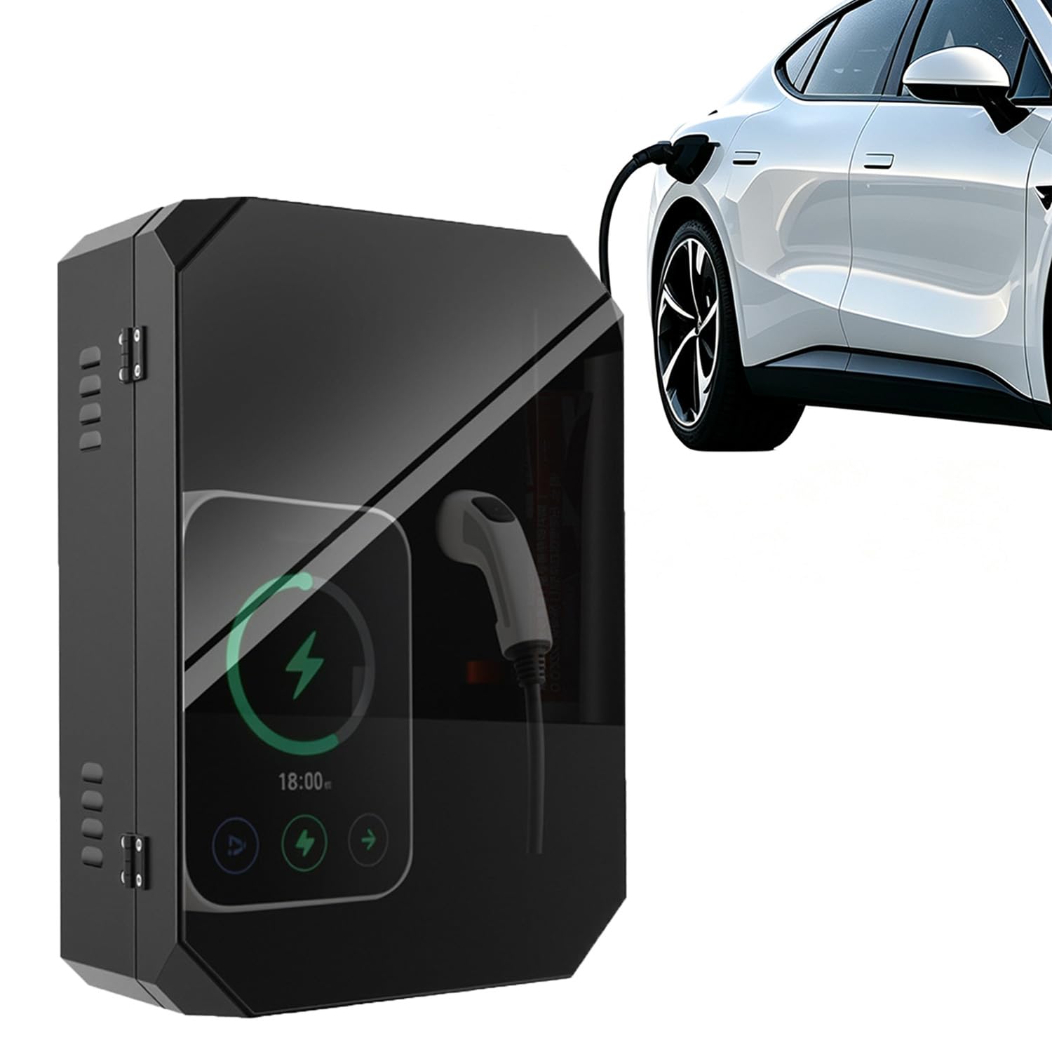 Cubierta Cargador Coche con Cerradura De Combinación，Universal Cubierta Cargador Coche Eléctrico contra La Lluvia Protección Solar ，Protección contra La Intemperie