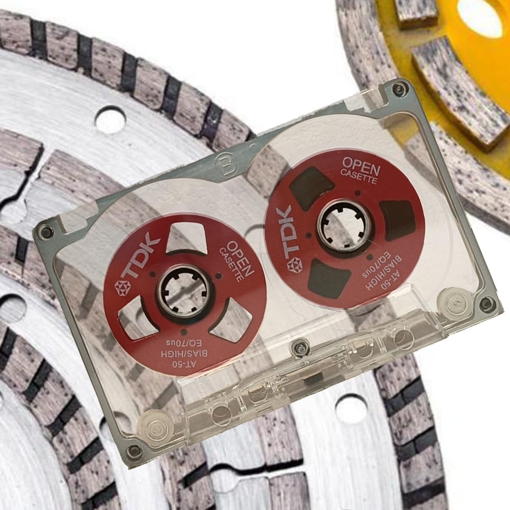 Cartouche vide de 55 minutes, double face, disque métallique ouvert, disque de bande de cassette vide, C