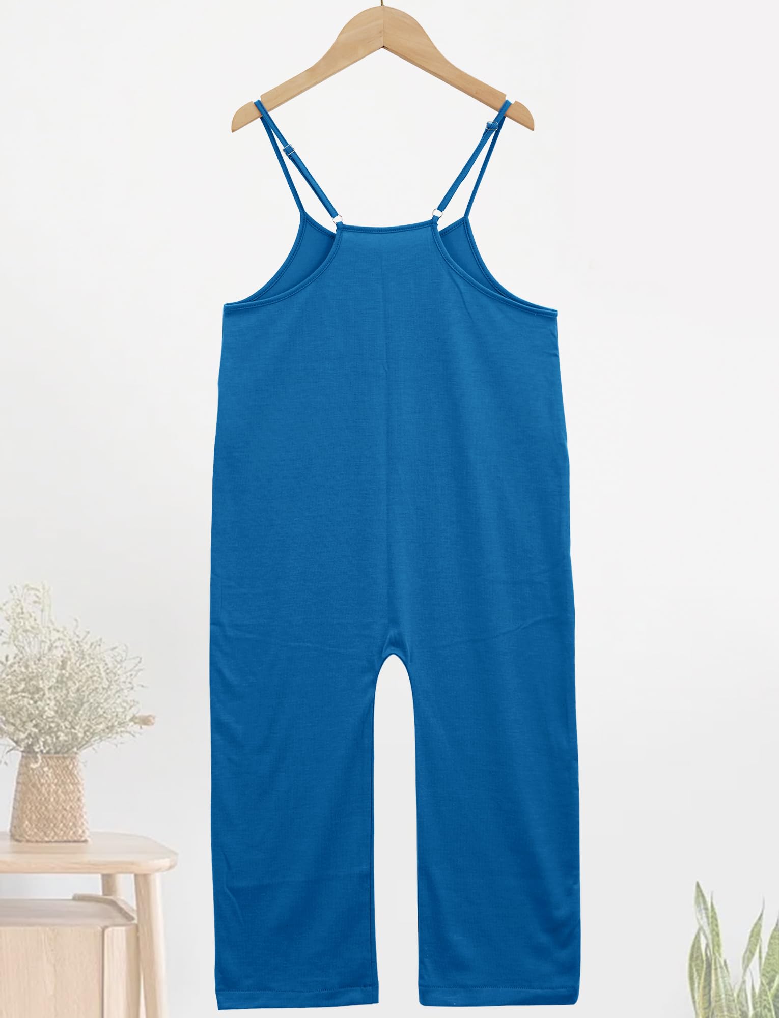 Happy Cherry Tute per bambini 5-14 anni Ragazze Senza Maniche Gamba Larga Tute Con Tasca Salopette Casual Da Ragazza Salopette Bambini Estate Lounge Tutine Allentate
