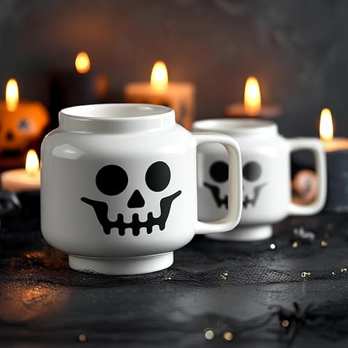 Miniatura 6 de Room Copenhagen LEGO Ceramic Mug, White Skeleton, Small
