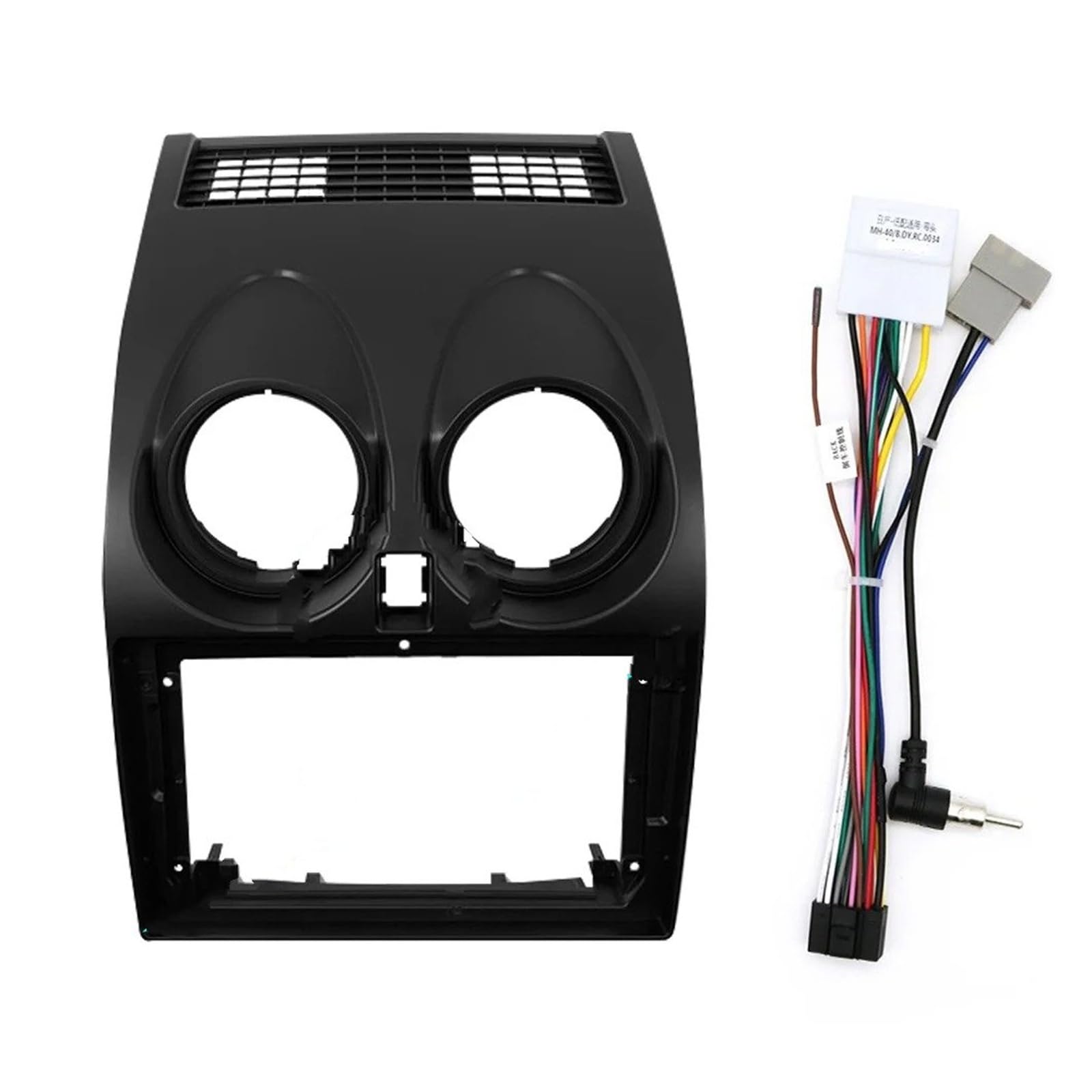 Mascherina Autoradio Cornice Stereo 2DIN Autoradio Fasce Telaio 9 Pollici Stereo Pannello Cablaggio Cavo Alimentazione per Nissan per Rogue per Qashqai per Dualis 2008-2013