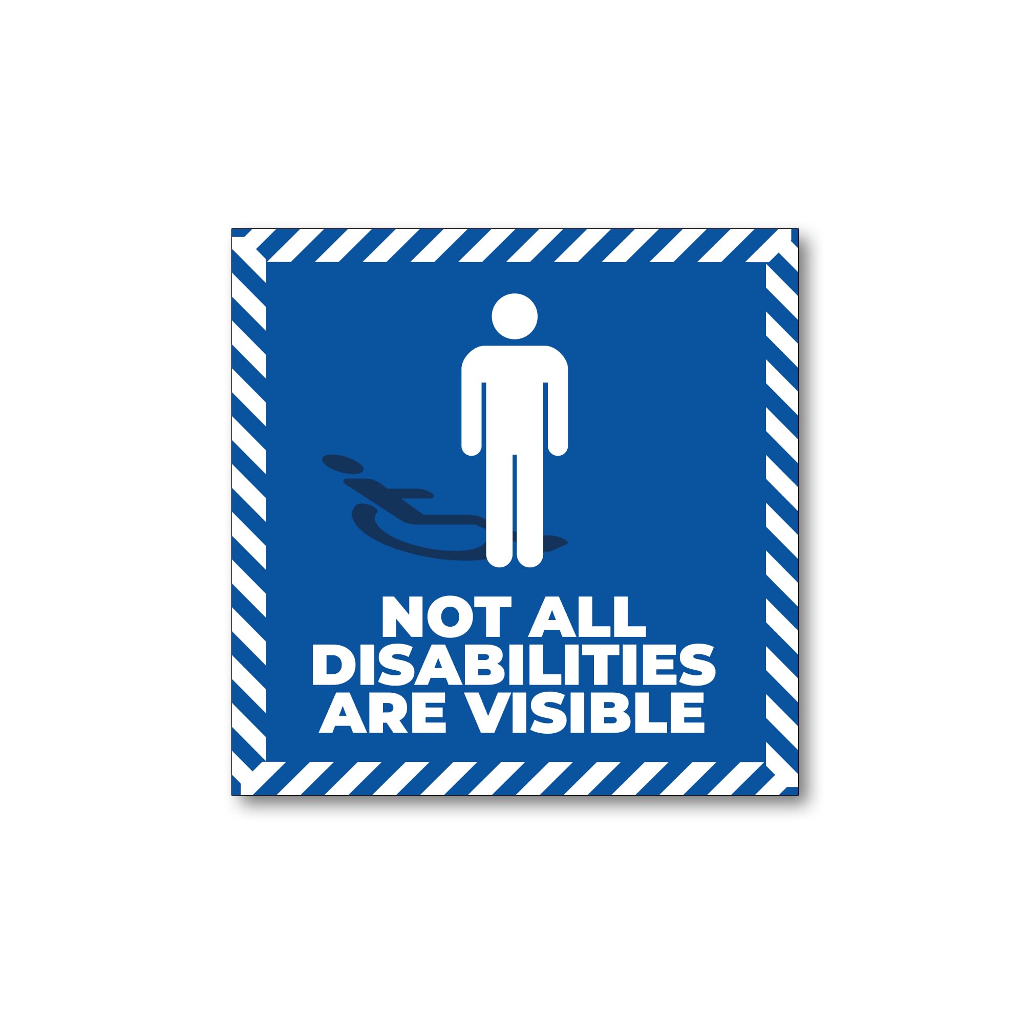 Sport Merchandise Blue & White Not All Disabilities Are Visible Car Sticker – Hidden Disability Awareness Decal – Weatherproof Premium Vinyl – Bubble-Free, Easy Application, For Car Window Or Bumper (10X10 Cm) – Made In Uk