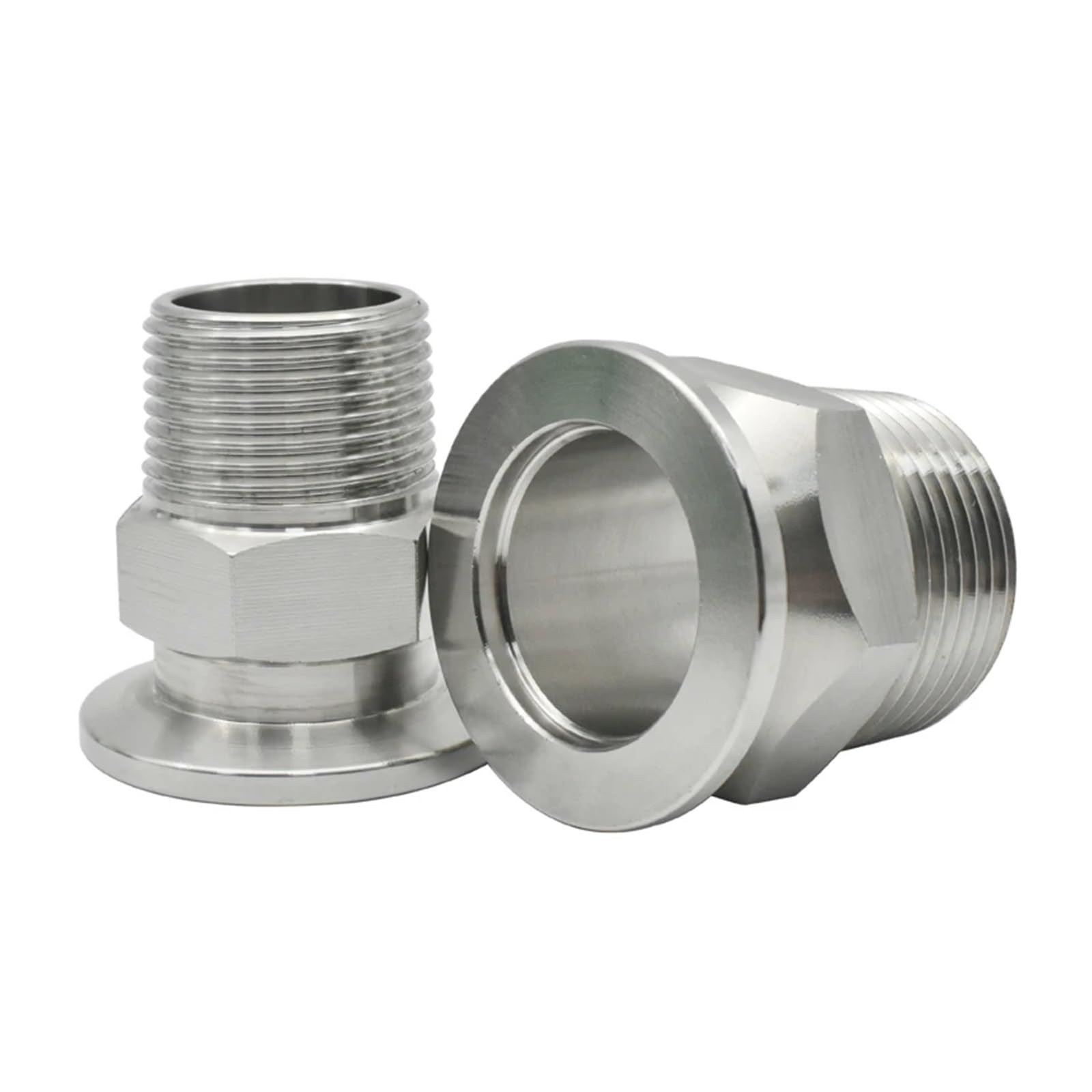 1 pieza KF50 2" 304 accesorios de brida rápida de acero inoxidable con rosca PT británica de 3/4" a 1"