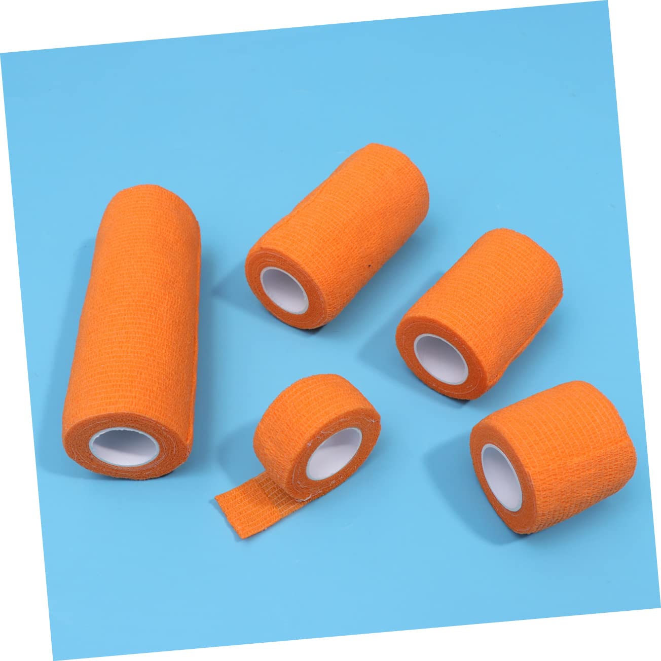 NAMOARLY Cohesive Sports Elastic First Aid Tape 5pcs Self-Adhesive Bandages 2.5cm*4.5m 5cm*4.5m 7.5cm*4.5m 10cm*4.5m 15cm*4.5m