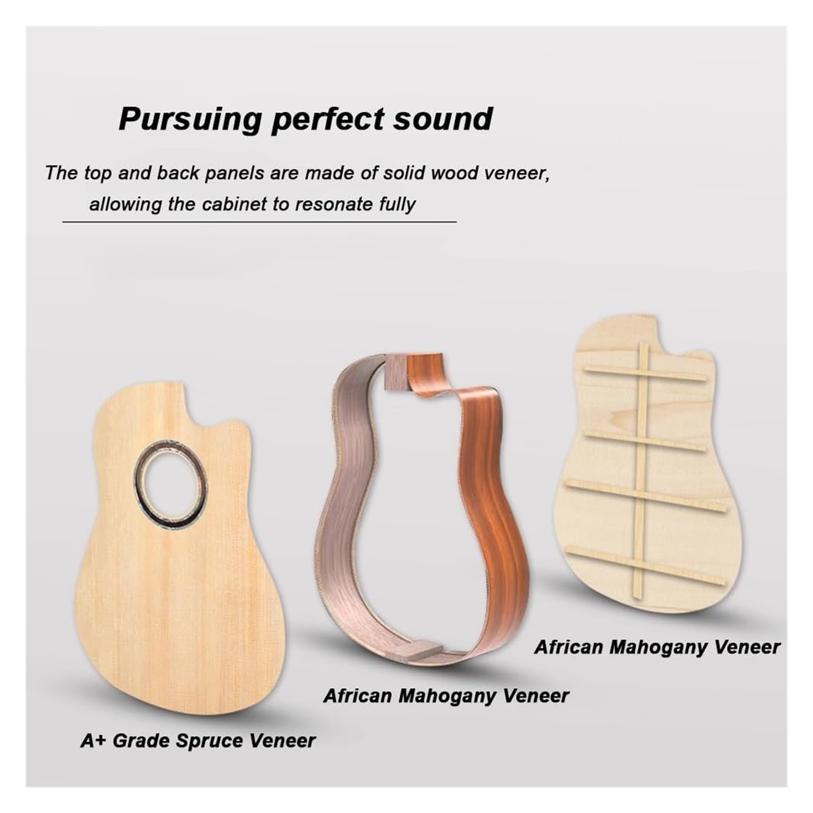 40-Zoll-Akustikgitarren-Set For Anfänger, Cutaway Acustica Guitarra-Bundle In Voller Größe For Erwachsene Und Teenager Mit Gigbag, Stimmgerät, Gurt, Saiten, Plektren Und Kapodaster(Brown)