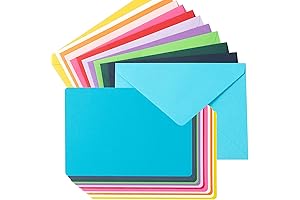 Wishop A7 Colorful Gummed Envelopes and Blank Cards: Enrich Your Card Crafting!