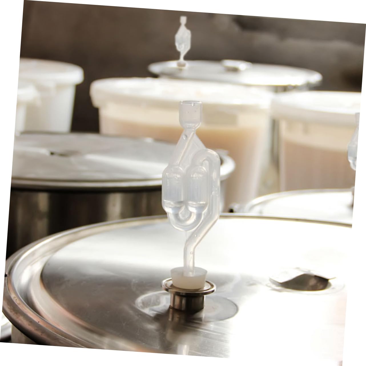 FUNOMOCYA Air Lock Wine Vent with Water Seal Plastic One-way Exhaust Valve for Red Wine Beer Cider