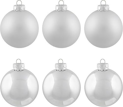 Miniatura 1 de Northlight Adornos de bola de Navidad brillante y mate de 6 quilates 325 pulgadas 3150in