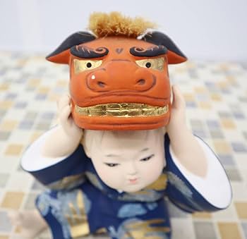 Amazon | 日本人形伝統工芸高さ約25.5cm｜博多人形藤久寿夫作陶器製