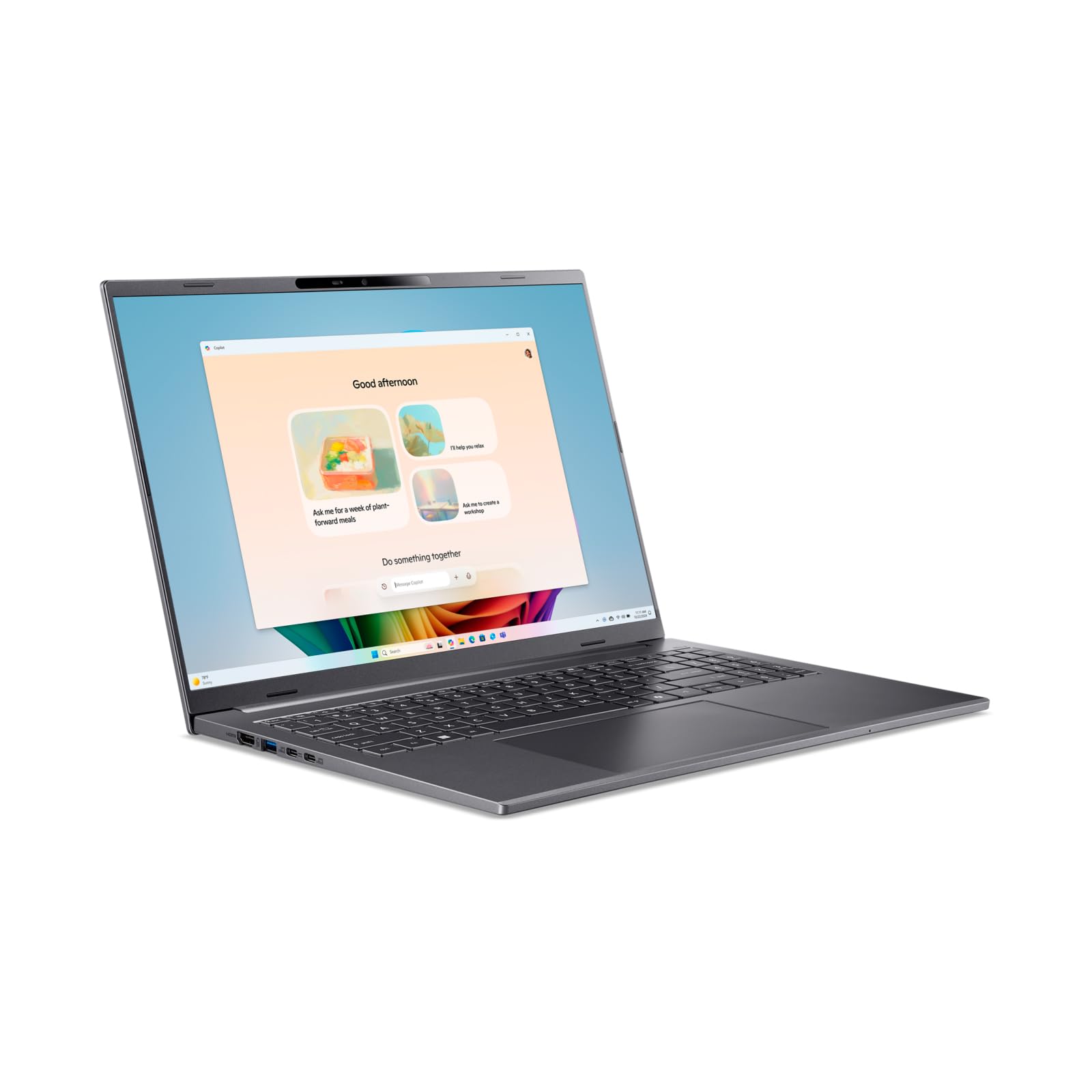 Acer Aspire 16 I PC Portable 16" WUXGA I Copilot+ PC I Snapdragon X Plus X1-26-100 (IA) I 16Go RAM I 512Go SSD I Qualcomm Adreno I Autonomie XL I Windows 11 I Clavier FR AZERTY I Gris I A16-11M-X39Z