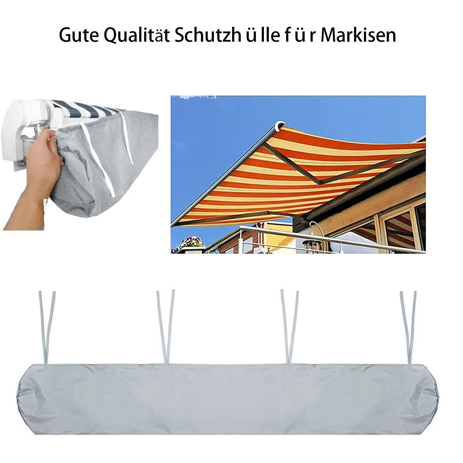 4 m de housses pour voile d'ombrage, couverture pour voile d'ombrage, couverture de tente pour terrasse, extérieur, jardin, housse de protection imperméable pour tente