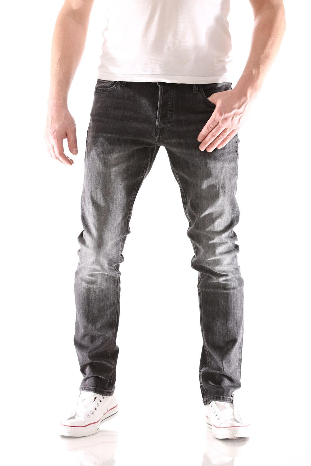 Jack & Jones Men's Jjiglenn Jjoriginal Am 817 Noos Jeans, Black Denim, 30W / 30L