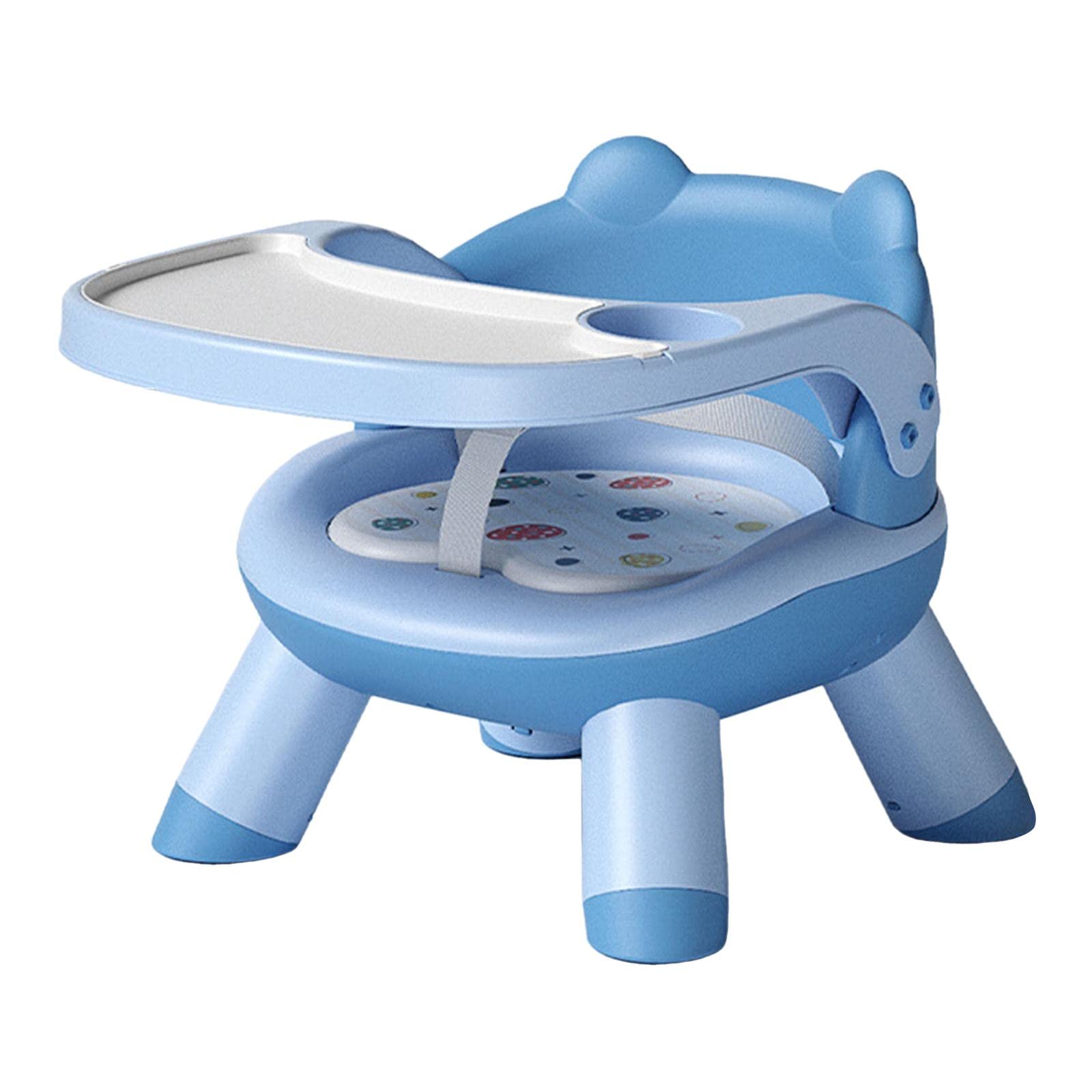 Silla para Comer Bebés Asiento Portátil Infantil Comedor con Respaldo Firme Bandeja Extraíble Cojín Suave Y Estructura Ligera Adecuada para Patio