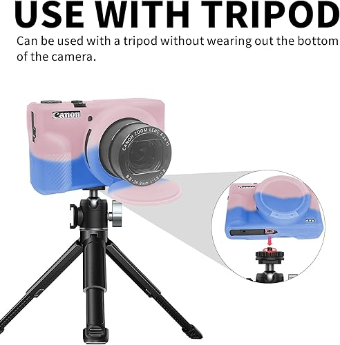 Miniatura 29 de Easy Hood Funda para cámara digital Canon Powershot G7 X Mark III, funda protectora de silicona suave con cubierta de lente extraíble para cámara