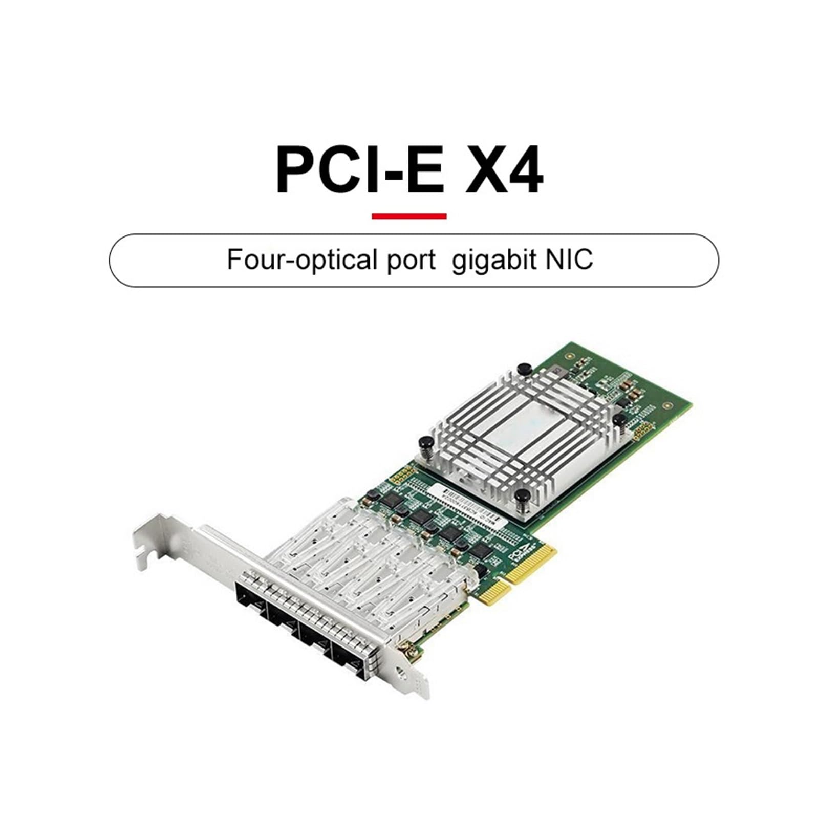 Carte réseau 1000/*-M 2/4 Ports Ethernet Fibre Optique Externe X4 X8 X16 Adaptateur réseau(1000/*-M 4 Ports)