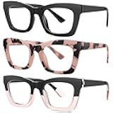 Okany Blue Light Blocking Glasses for Women Men Fashion Computer Screen Gaming TV Phones Anti Eyestrain & UV Glare Glasses 3 Pack