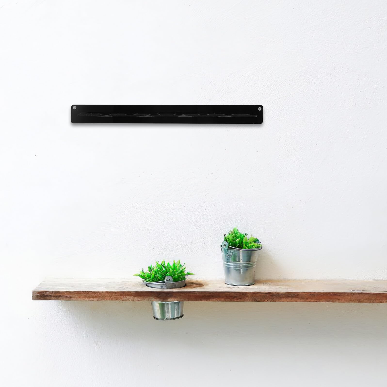 TOYANDONA 5 Pezzi Portaocchiali da Parete in Acrilico Nero con 7 Slot Supporto Salvaspazio per Occhiali da Vista da Sole Design Moderno per Decorazione Casa e Camera