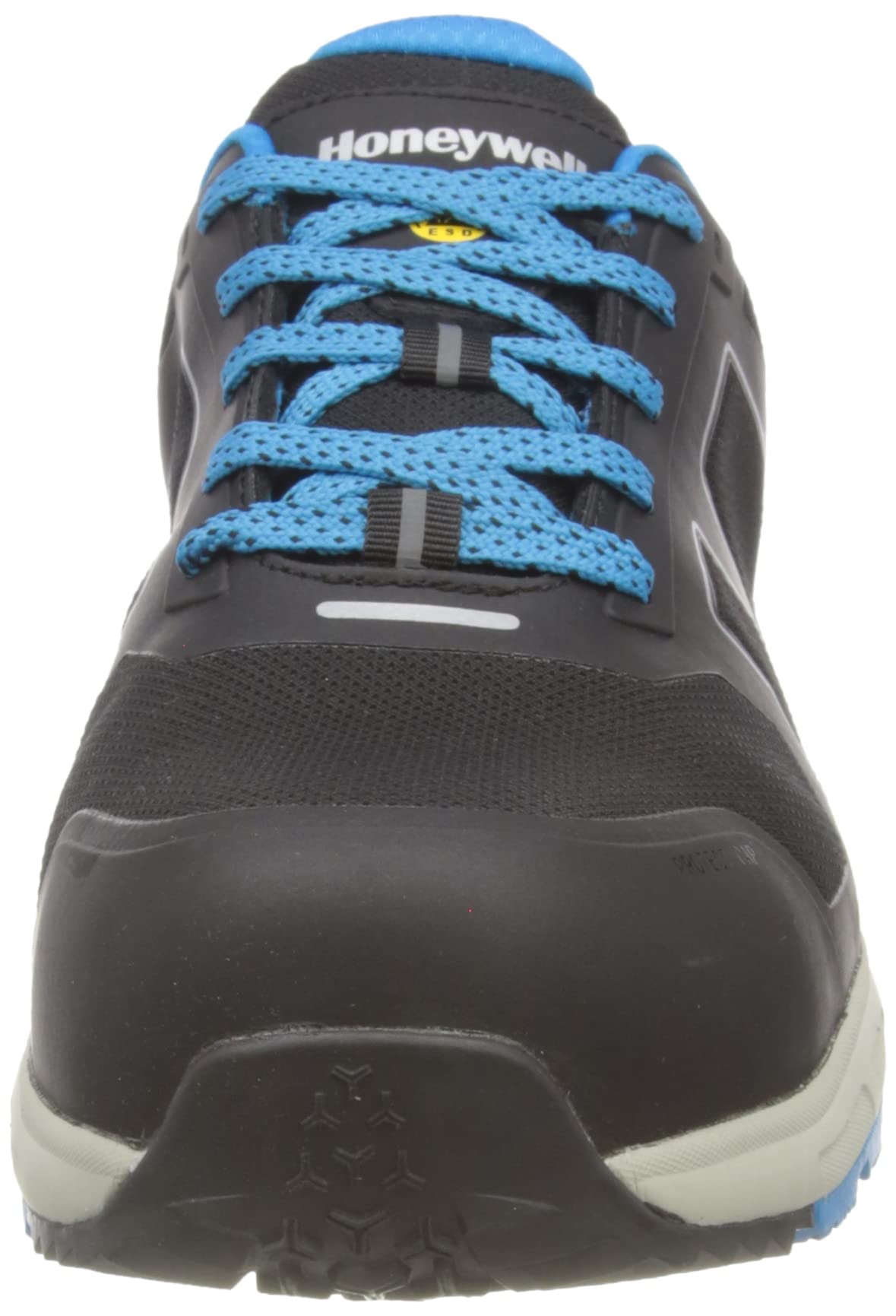Honeywell Agile Runner S3 Zapatos de Seguridad Industrial para Hombres y Mujeres, Estilo Escotado, Forro de Malla 3D, Suela de Goma, Indicadores de Desgaste, Azul, Talla 10 UK, 6250123-44