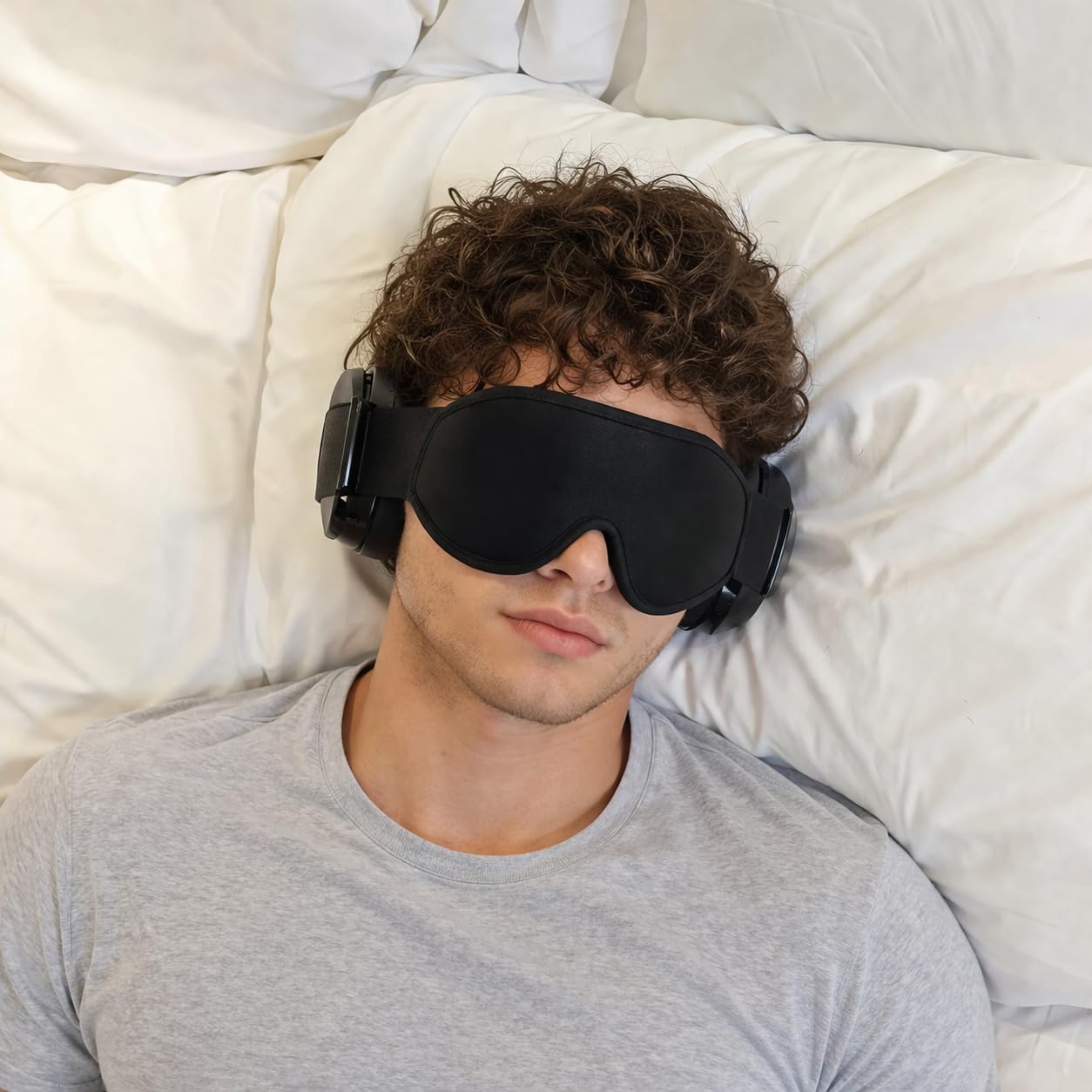 Protección auditiva para dormir+máscara 3D para dormir,Orejeras insonorizadas con cancelación de ruido+máscara para los ojos,Mejoran el sueño, auriculares con protección de ruido ajustable