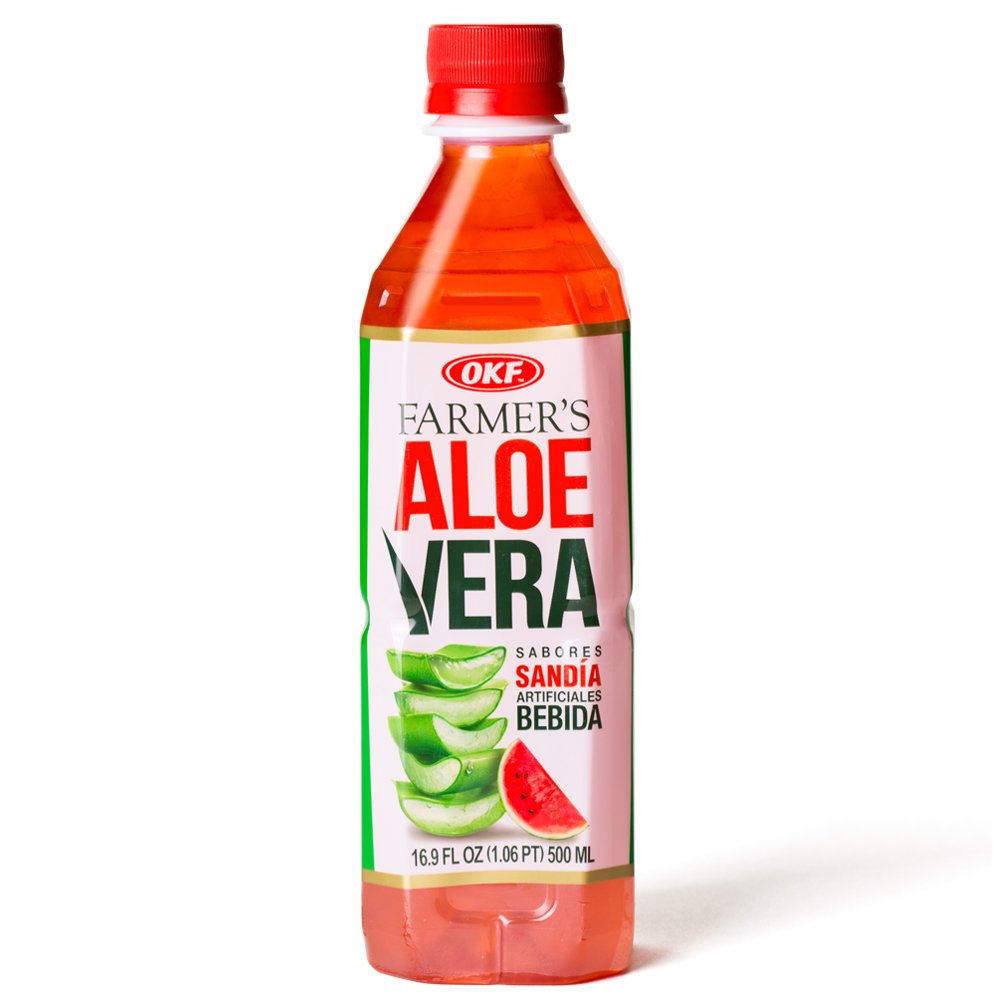 OKF Aloe Vera Watermelon Drink, 16.9 Ounce (10 Pack)