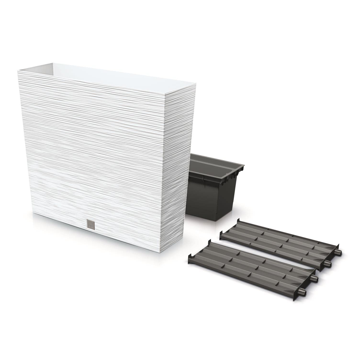 Prosperplast Pot de Fleurs Furu Case Tower - Blanc