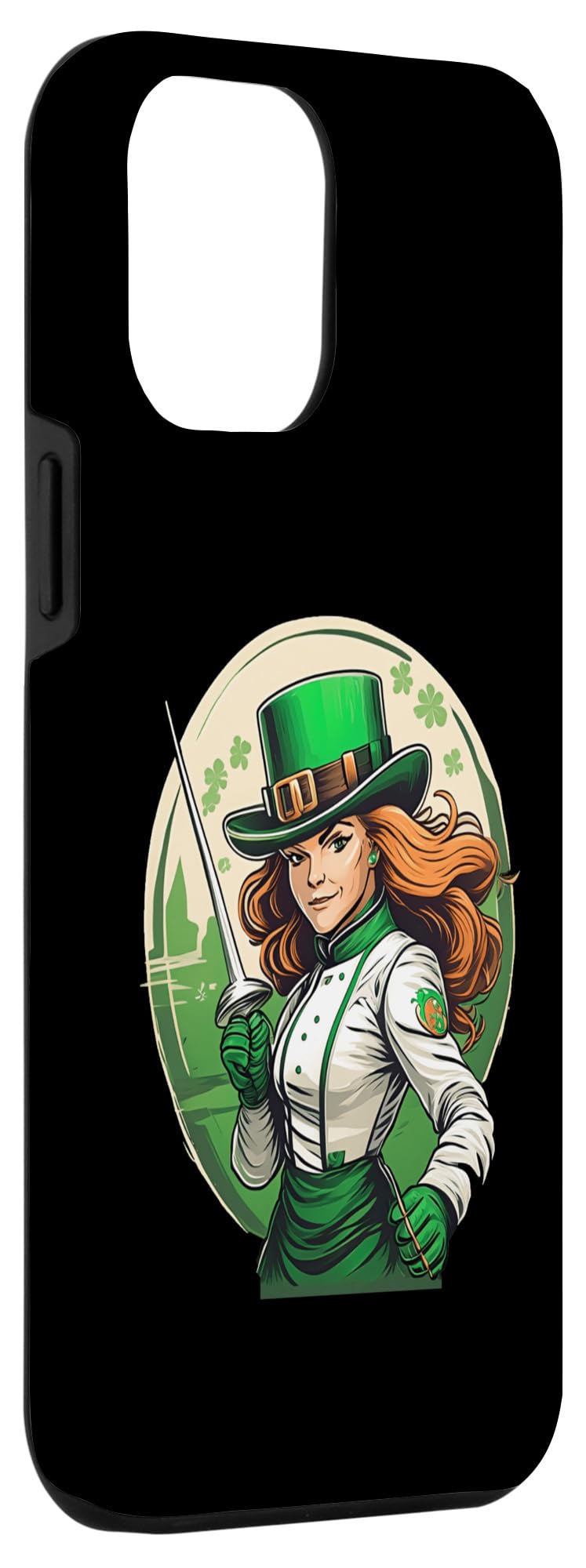 iPhone 12 Pro Max St. Patrick's Day Shamrock St Paddy's Day Fencing Case - Image 3