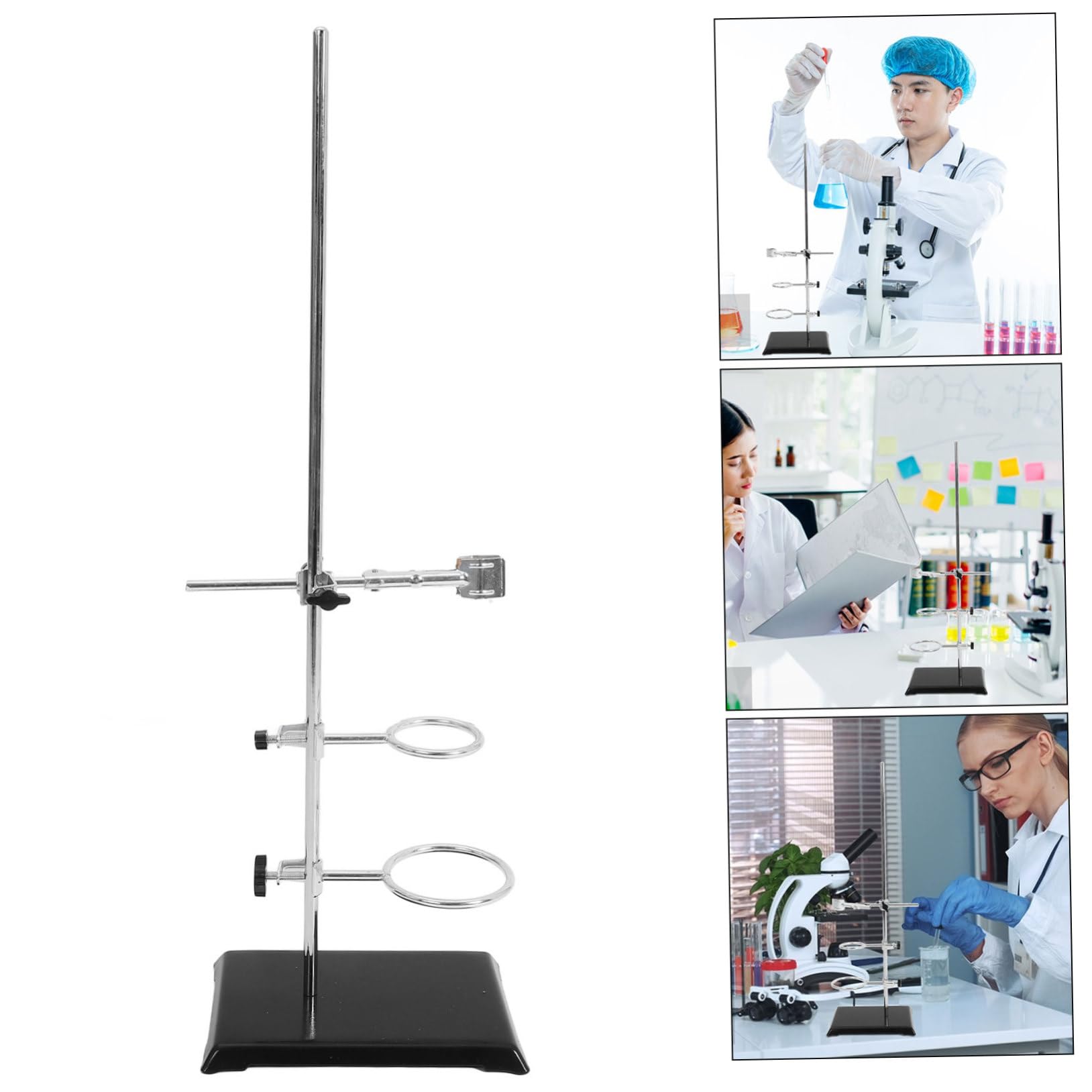 Marco De Hierro Soporte De Laboratorio Material Metálico De Laboratorio Para Soporte De Varilla De Mesa Abrazaderas Química Clase