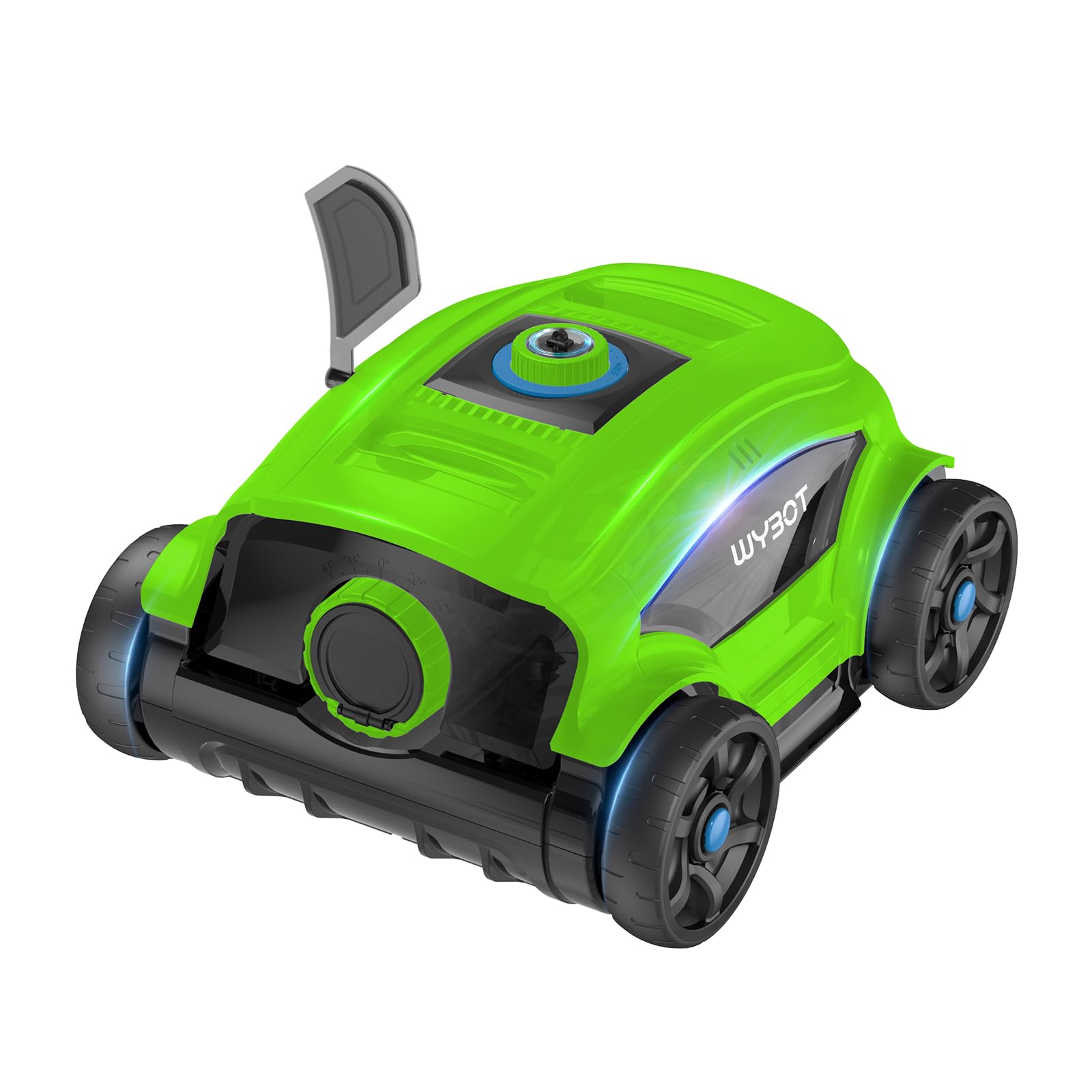 WYBOT Osprey 300II Cordless Pool Cleaner, 130 Mins Runtime, Pool Robot Vacuum with 45W Suction, Auto-Parking, LED Indicator, for Above/Inground Pools Up to 1300 Sq.ft - Green