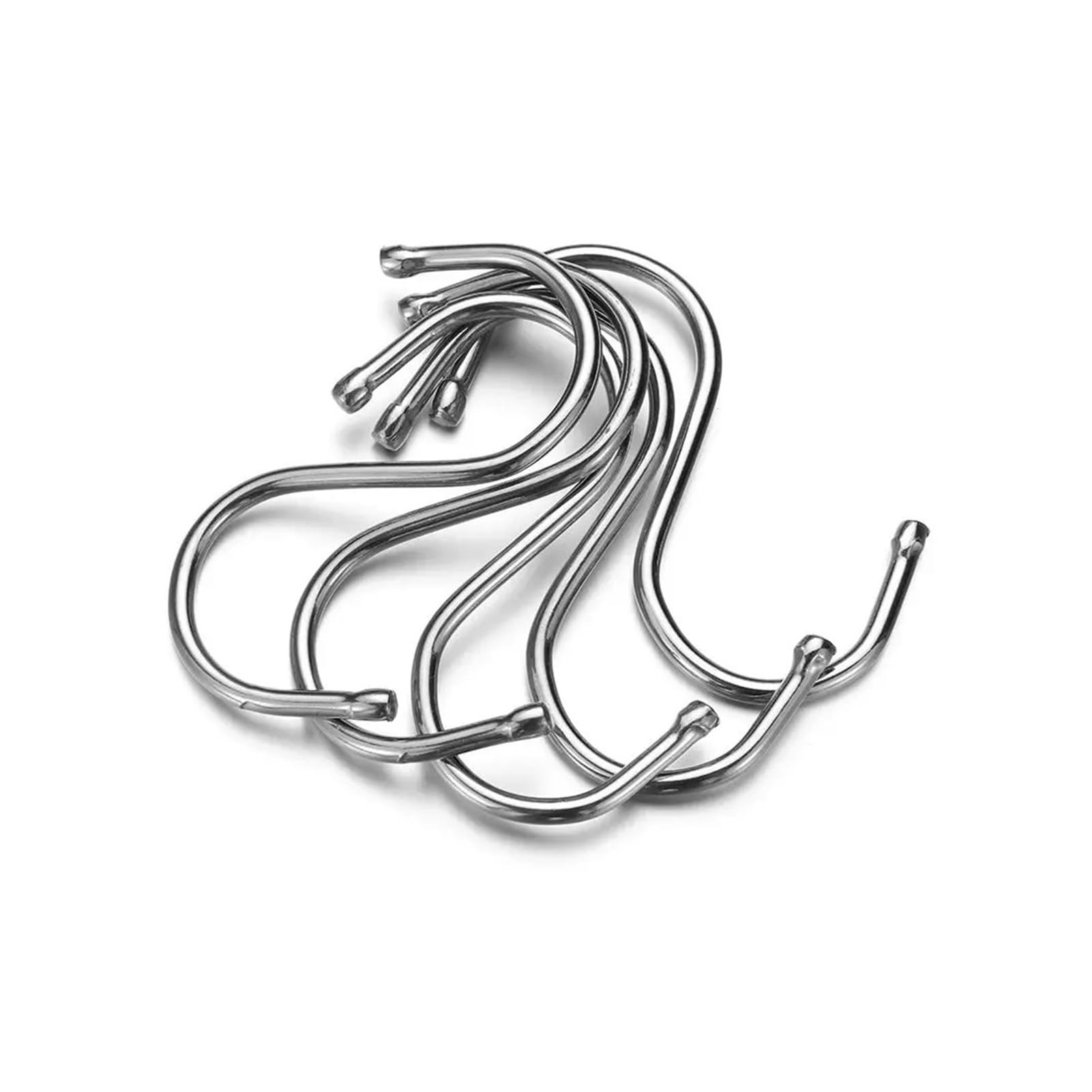 Pexlor 6.5Cm(5Pcs) 5Pcs Stainless Steel S Shaped Hook Clasps, Storage Rack Hanger Organizer(6.5Cm(5Pcs))