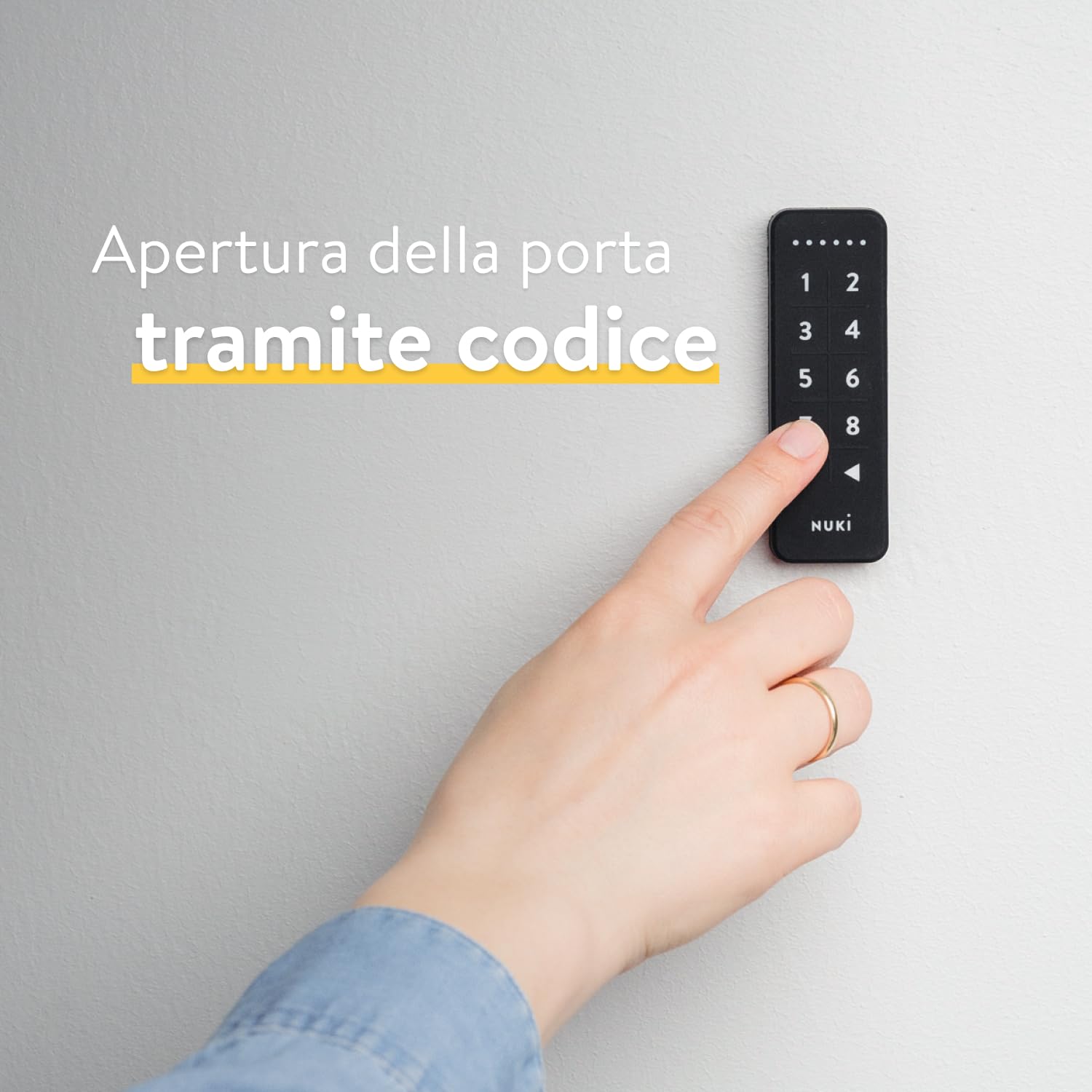 NUKI Keypad Serratura A Codice Accesso, Bluetooth, Apriporta Automatico, Serratura Elettronica, Accessorio Smart Per La NUKI Smart Lock, Accesso Tramite Codice, Serratura Smart, NUKI Smart Home