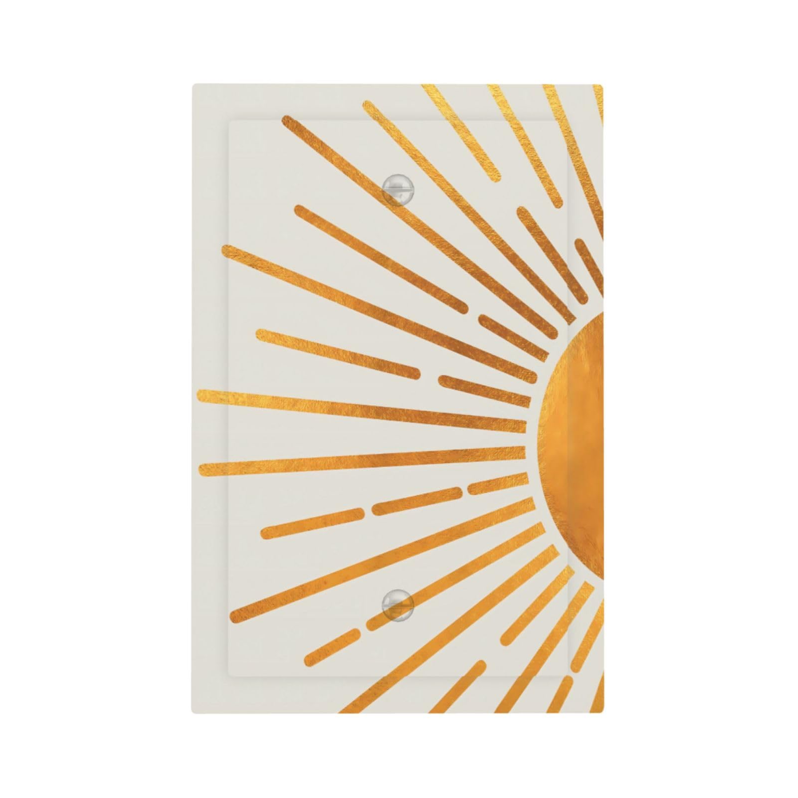 Cubierta decorativa para interruptor de luz que oculta imperfecciones con arte dorado