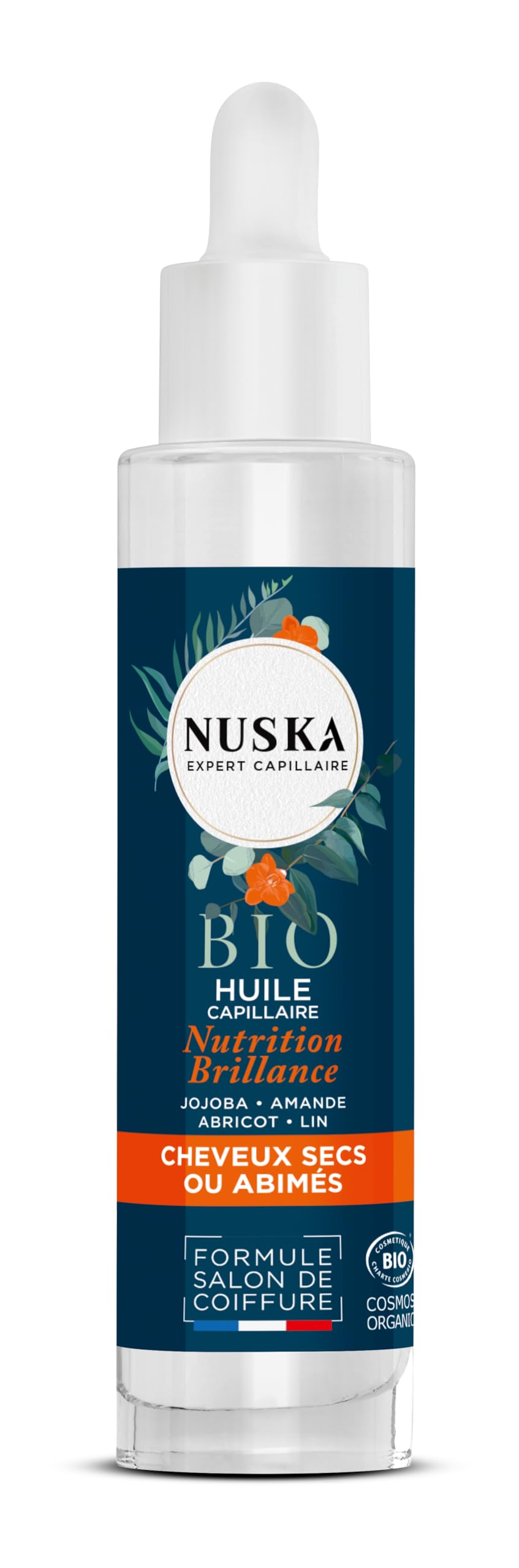 Huile capillaire nutrition et brillance bio (50 ml) - Nuska - Soins capillaires