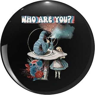 1080 Graphics Alice Wonderland Caterpillar Smoking Hookah Pipe Key Chain Double Sided Stainless Steel Keychain