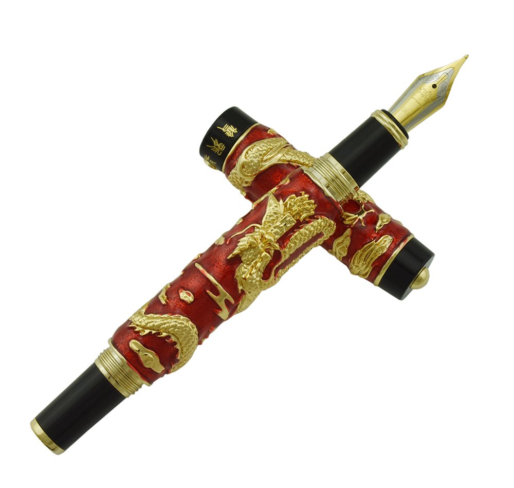 Jinhao Stylo plume à pointe extra fine en émail cloisonné, fait à la main