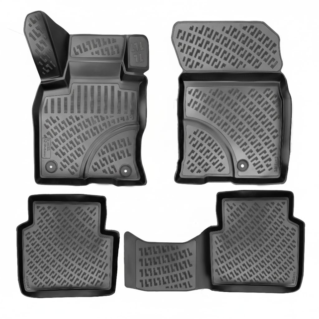 RizLiner Hyundai Ioniq 5 Unmovable Console 2022-2026 (No Movable Console) Floor Mats 3D Custom Fit Rubber Car Mats All Weather Laser Measured Floor Liners Heavy Duty Waterproof (Front & Rear) — view 99