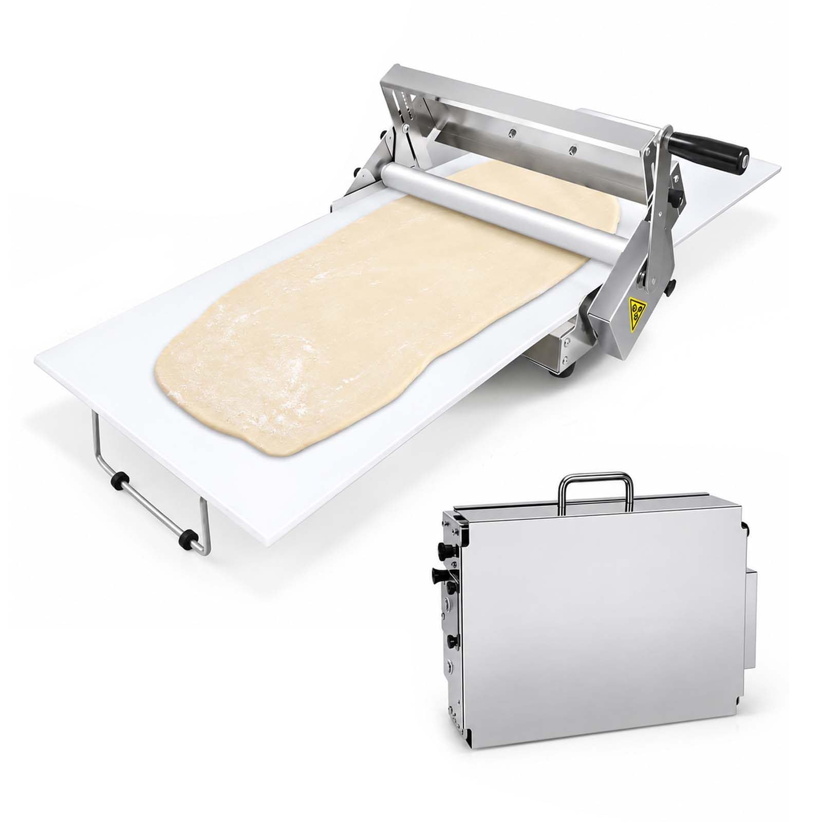 Sfogliatrice Professionale, Acciaio Inox 201, Spessore Regolabile 40.5 * 22.8 * 9.8in