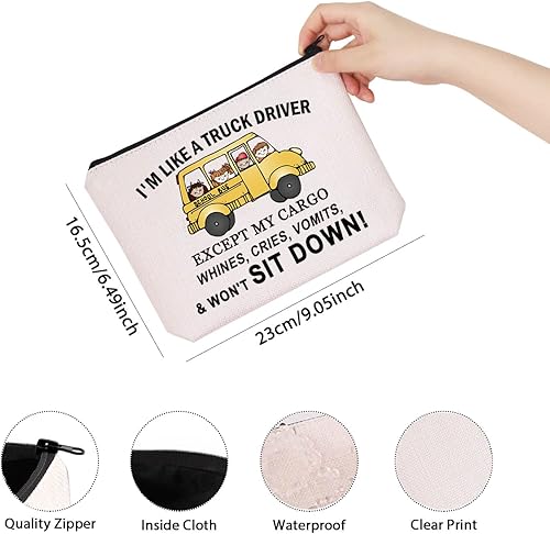 Miniatura 2 de TSOTMO Novedad Conductor de autobús escolar Regalo de conductor de autobús Cosméticos Bolsa de agradecimiento Regalo de jubilación para conductor de