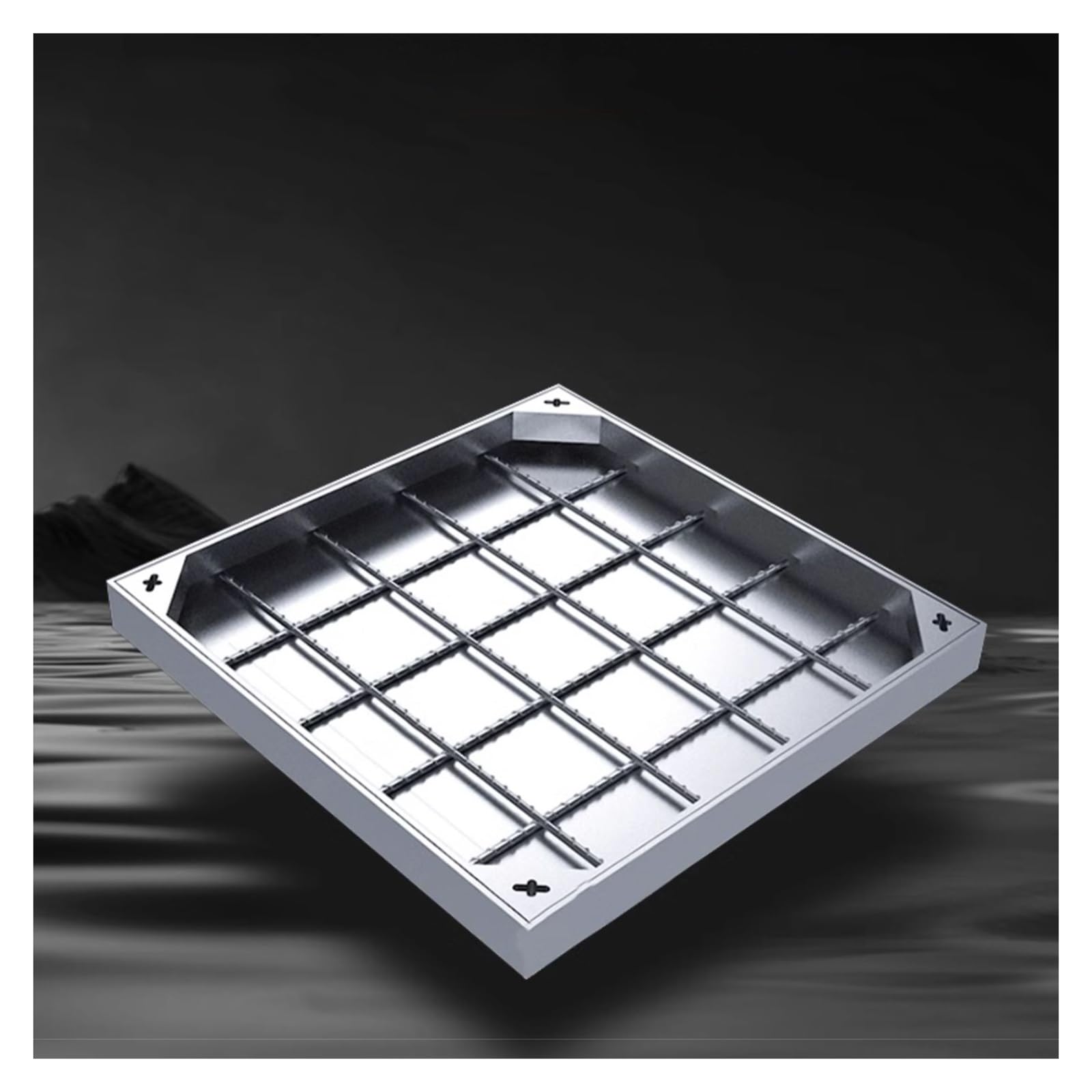 GJMSSMY Recessed Manhole Cover, Invisible Manhole Cover and Frame Recessed Square, for Patios Garden School Courtyards