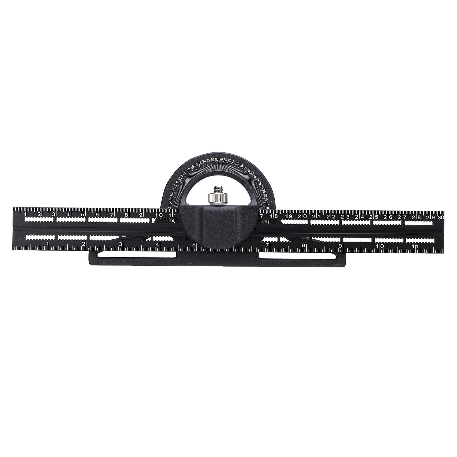 Équerre à angle combinée, rapporteur multifonction mobile pour le travail du bois, inclinomètre universel en alliage d’aluminium de 300 mm avec double échelle pour la mesure et le