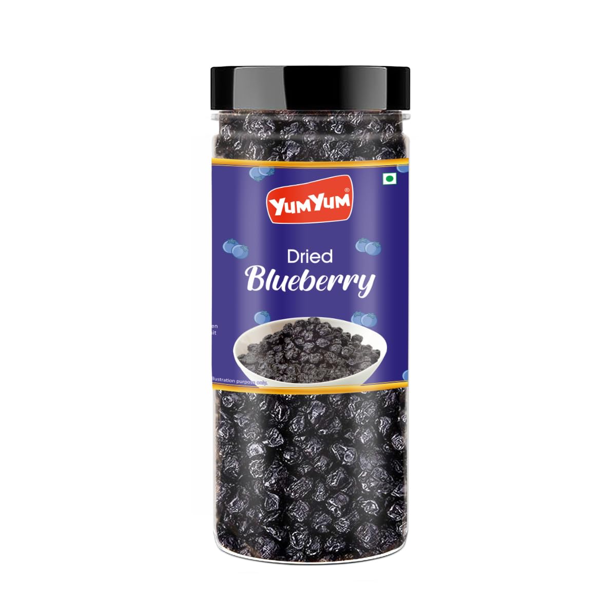 Premium Dried Californian Blueberries 150 g (Pack of 1) | Rich in Calcium and Vitamin K | Non-GMO & No Preservatives | Ideal for Snacking