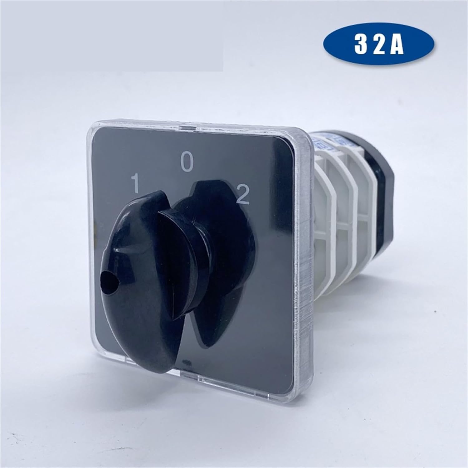YMZ12-32A Changeover Knob Rotary Switch 1-4 Poles Two/Three Positions Silver Manual Transfer Cam Selector LW31(3P 12Terminals-102)