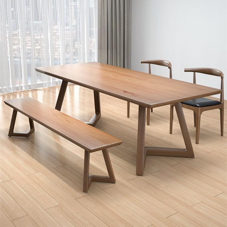 Schreibtisch Massivholz-Wohnzimmer, großer Schreibtisch, Büro-Schreibtisch, Heim- und Arbeitszimmer, Doppel-Studientisch, Firmenbüro, Langer Tisch, Werkbank Büro Desk(140 * 70 * 75cm)