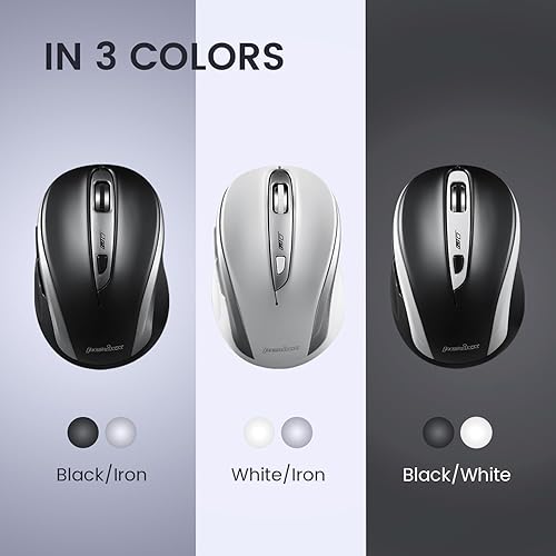 Miniatura 5 de Perixx PERIMICE-721IB - Ratón ergonómico inalámbrico, diseño óptico de 5 botones, compatible con PC de escritorio y portátil, inalámbrico de 2.4