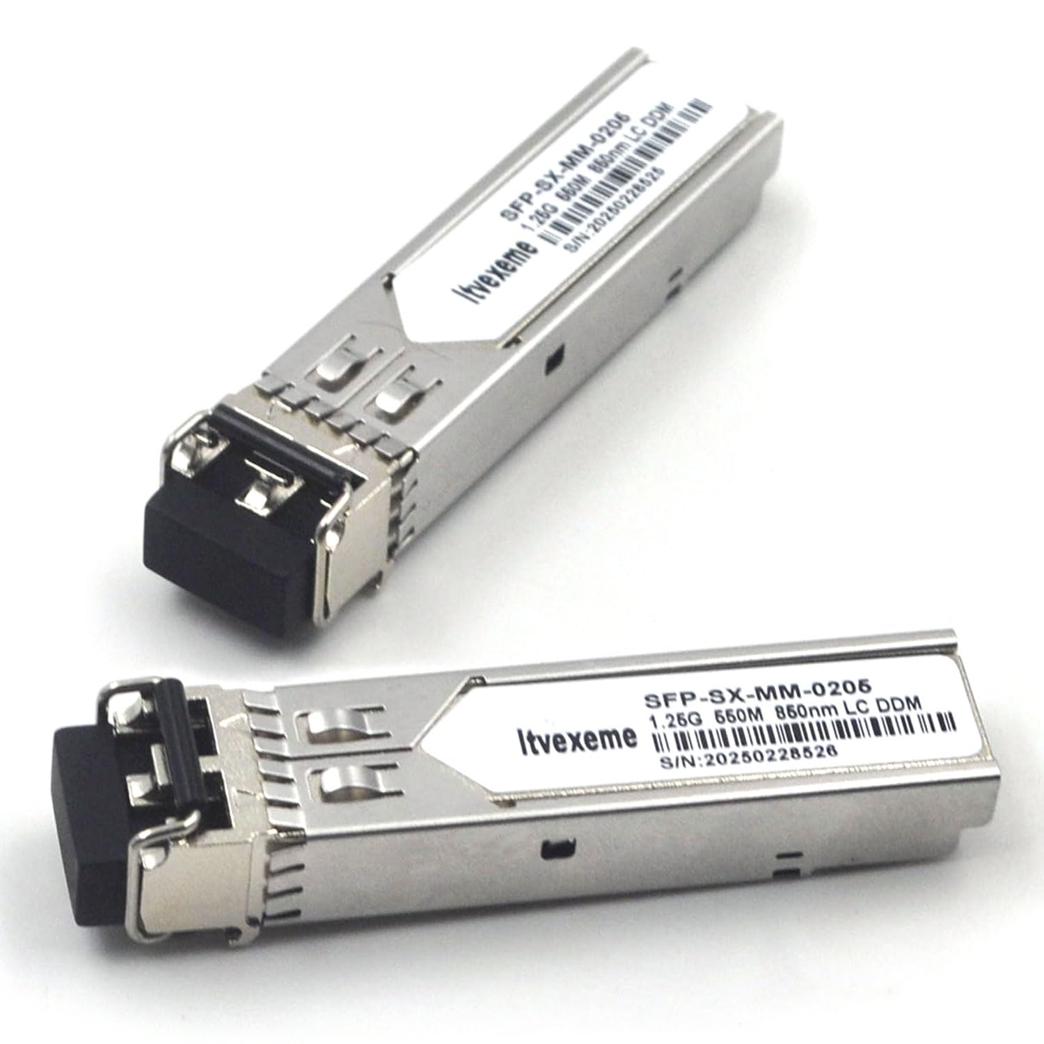 10 modułów SFP LC Multimode 1,25 G, nadajnik-odbiornik światłowodowy 1000Base-SX, 850 nm MMF, 550 m, do routera, karty sieciowej, przełączników, zapory ogniowej itp