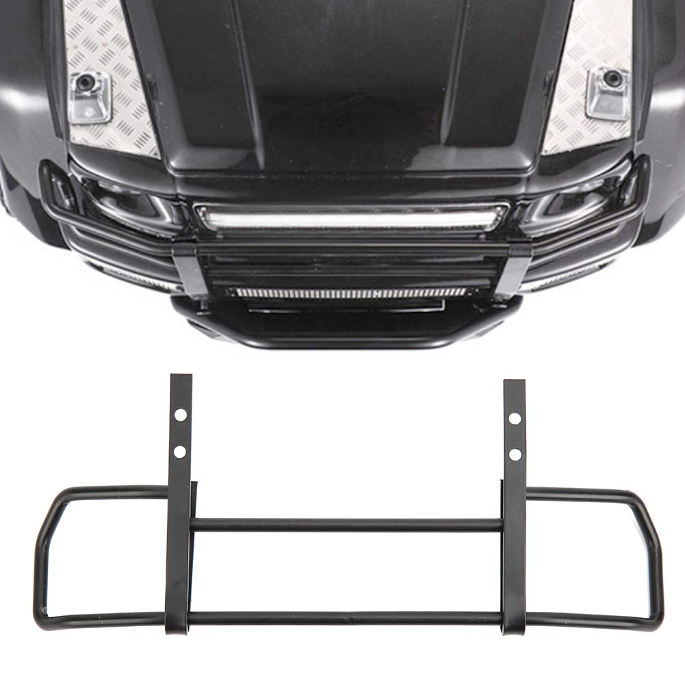 Paraurti Anteriore In Metallo Nero Per Traxxas TRX-4 TRX-6 G500 G63 &ndash; Base Con Verricello