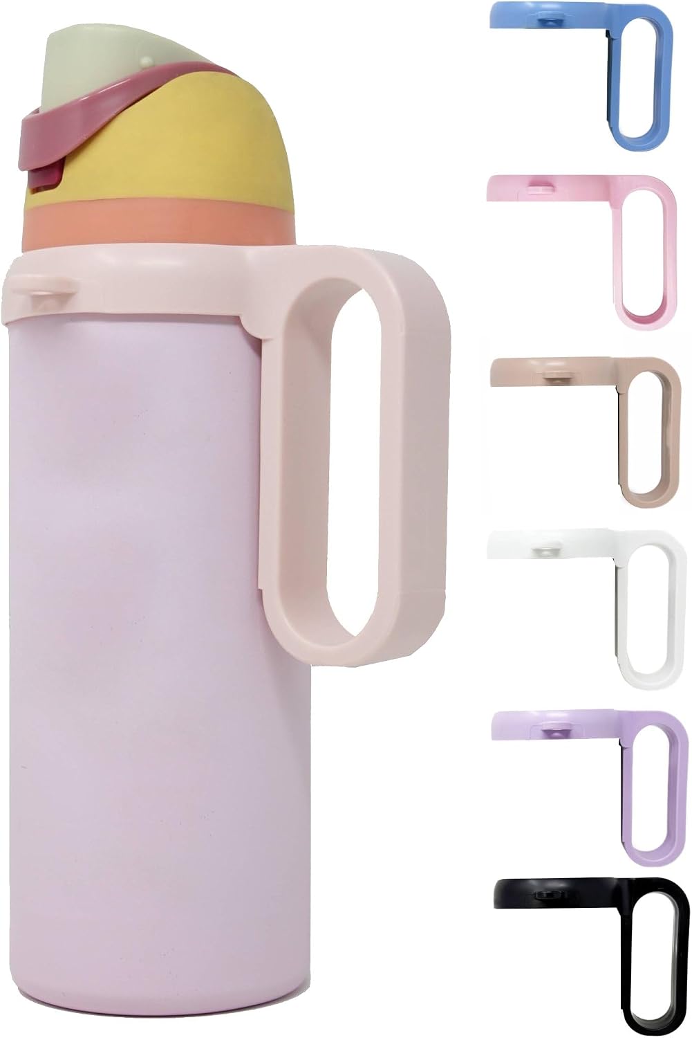 Bottle Handle for Owala FreeSip 24oz 32oz 40oz   Strong Plastic Water Bottle Holder, Durable Easy Carry Accessory for Running, Jogging, Gym, Hiking, and Drinking While Driving & More Peach