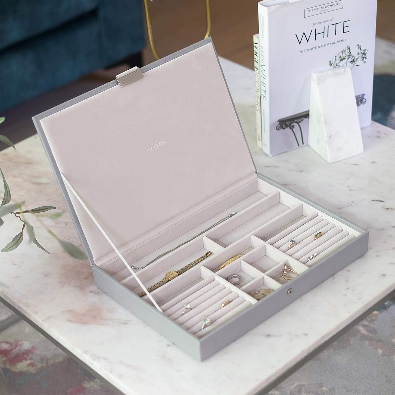 Stackers Pebble Grey Supersize Jewellery Box Lid - Image 3