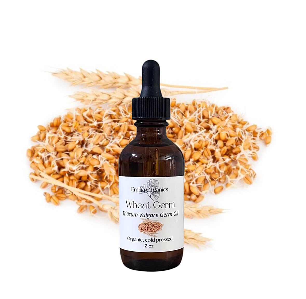 Wheat Germ Oil, Organic, Cold Pressed, Unrefined, Natural, 2 Fl Oz
