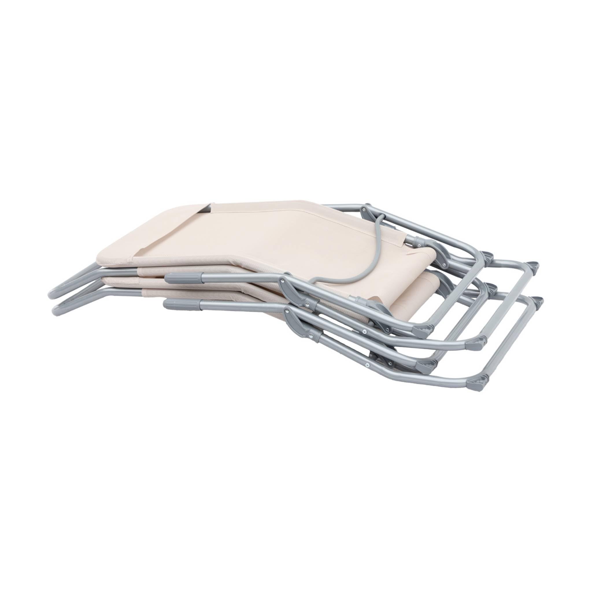 Set 2 sdraio in textilene multiposizione Talpa - 70x165x60 cm