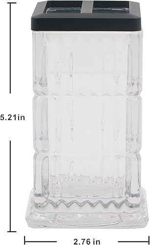 Miniatura 7 de H Halston Soporte para cepillo de dientes de vidrio pesado, organizador para baño, cocina, oficina, almacenamiento en el hogar
